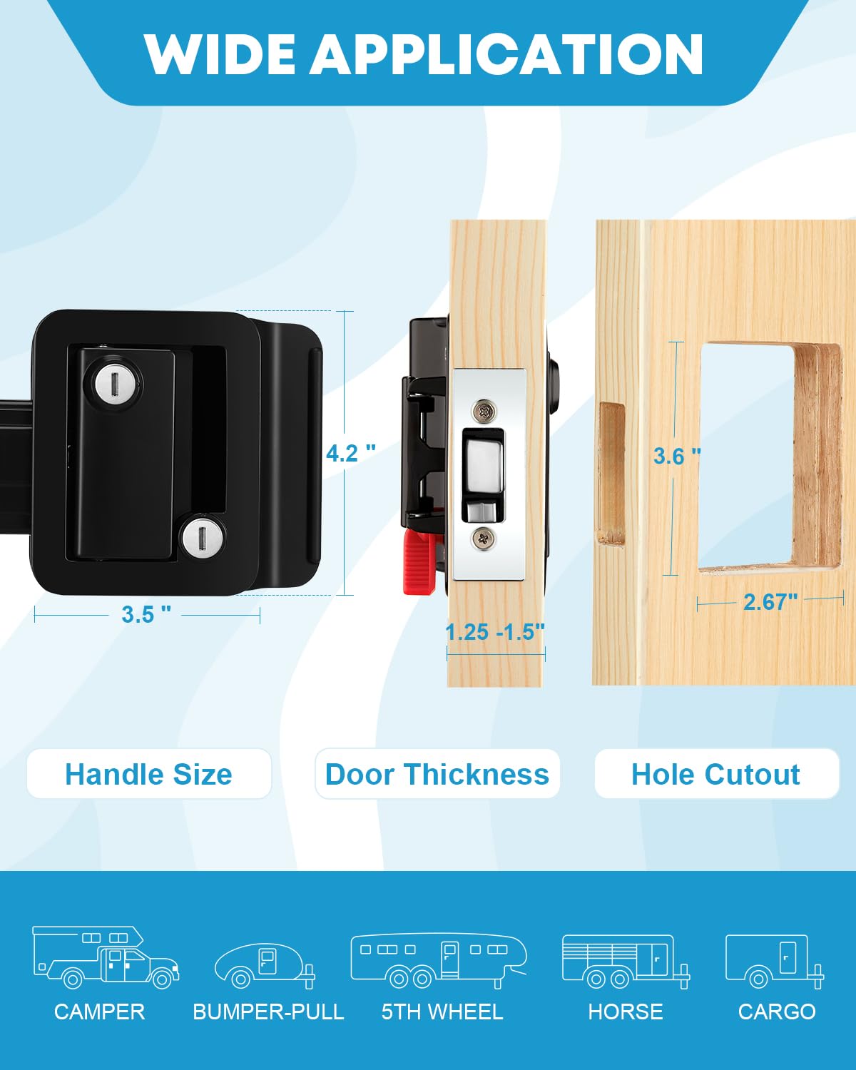 Kohree RV Door Lock Replacement with Paddle Deadbolt, 100% Zinc Alloy 🍁 All In One Marketplace Canada