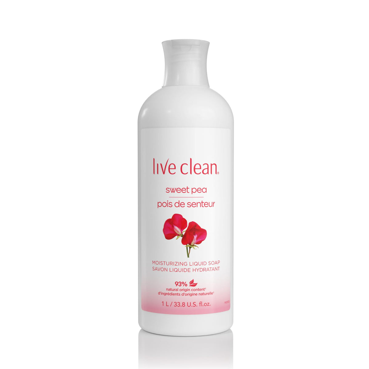 Live Clean Sweet Pea Moisturizing Liquid Hand Soap Refill, 4 Count (Packaging May Vary)
