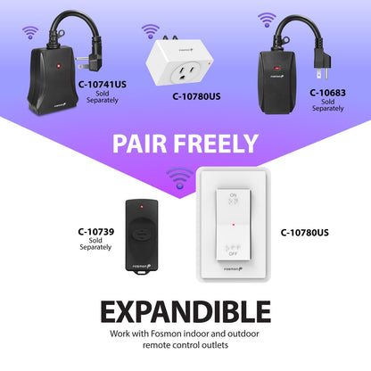 Outdoor Wireless Outlet Heavy Duty 3-Prong (1 Outlet + 1 Remote Control) 🍁 All In One Marketplace Canada