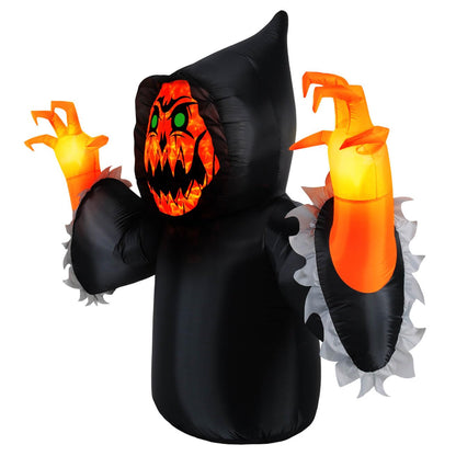 Faucheuse citrouille gonflable de 7 pieds (2,1 m) Occasions Halloween avec lumières tourbillonnantes