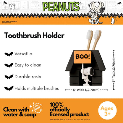 Peanuts Snoopy Halloween Toothbrush Holder - Makeup Brushes/Pens Tumbler, (Official Peanuts Product) by Franco