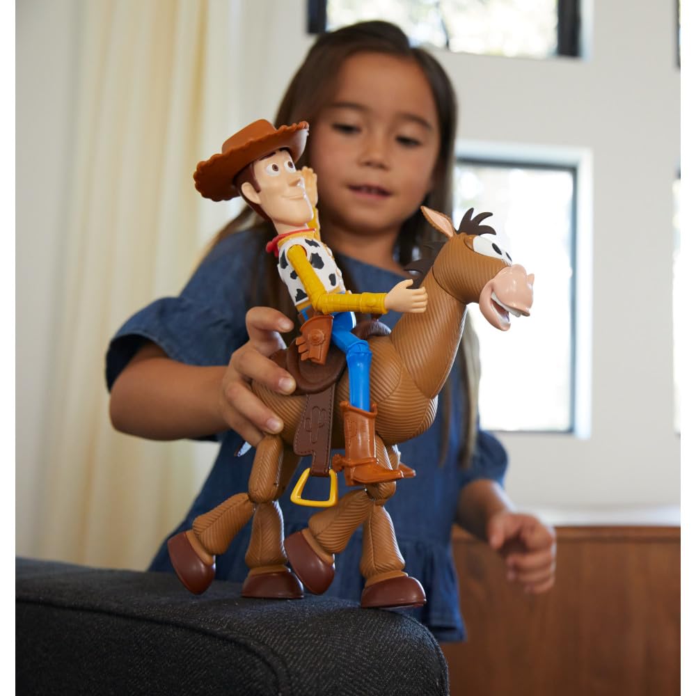 Mattel Disney Pixar's Toy Story 4 Woody and Bullseye 2-Character Pack, Movie-inspired Relative-Scale for Storytelling Play - Available at All In One Marketplace Canada