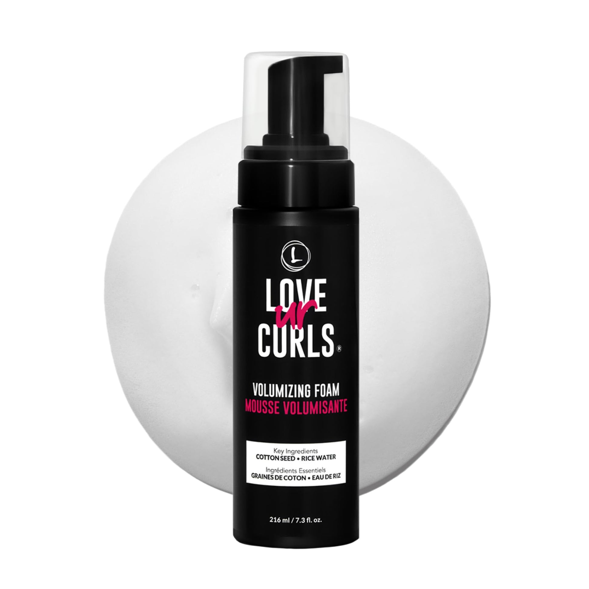 Love Ur Curls® Volumizing Foam, Lightweight Mousse for Curly Hair, Volume & Definition, Frizz Control, Soft Hold, Vegan, Silicone-Free, Quick-Drying, 7.3Fl. Oz. - Available at All In One Marketplace Canada