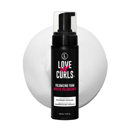 Love Ur Curls® Volumizing Foam, Lightweight Mousse for Curly Hair, Volume & Definition, Frizz Control, Soft Hold, Vegan, Silicone-Free, Quick-Drying, 7.3Fl. Oz. - Available at All In One Marketplace Canada
