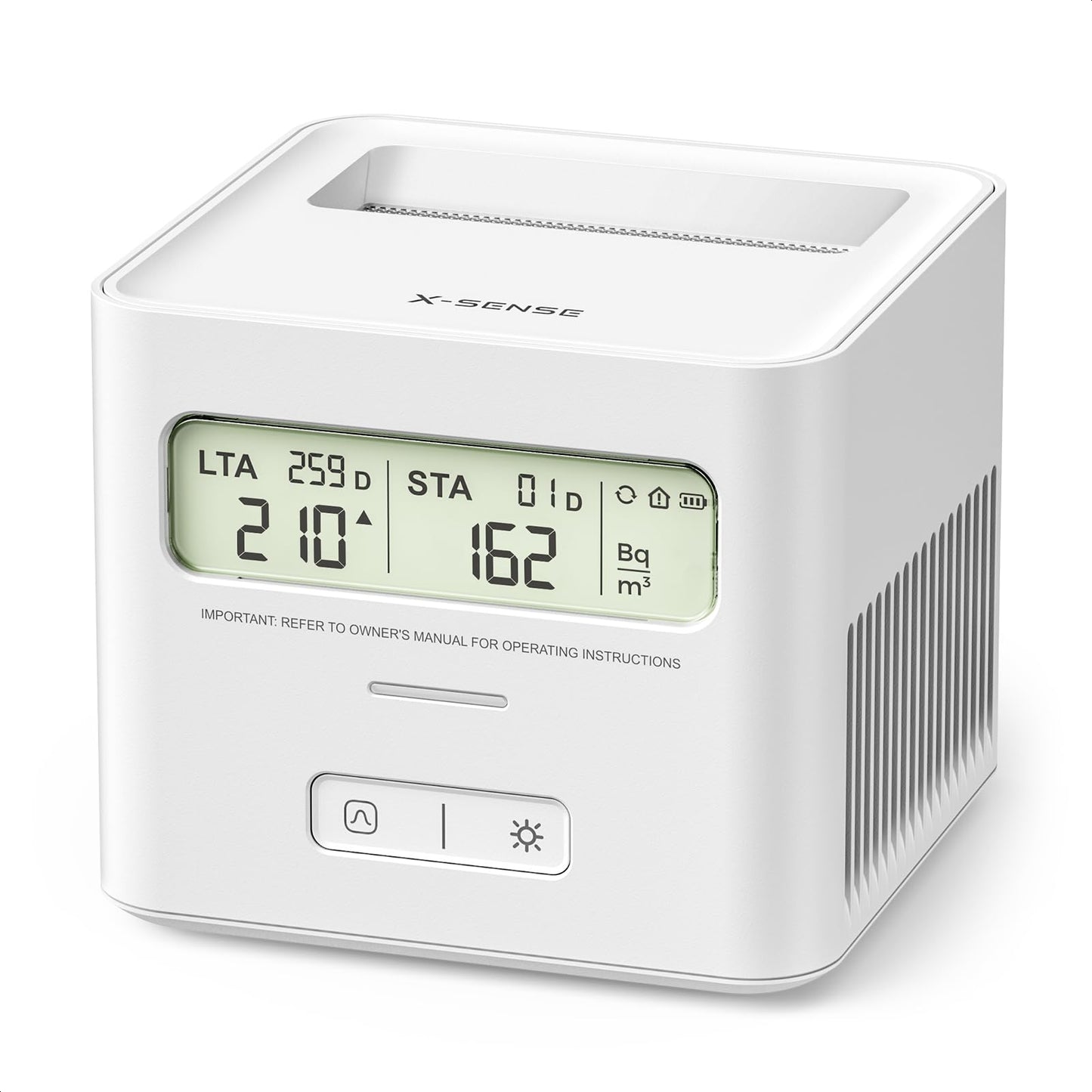 X-Sense Radon Detector for Home with LCD, Battery Powered, White - Available at All In One Marketplace Canada