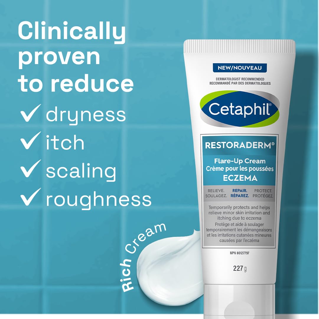 Cetaphil Restoraderm Eczema Flare-Up Cream, Fragrance Free, 227g