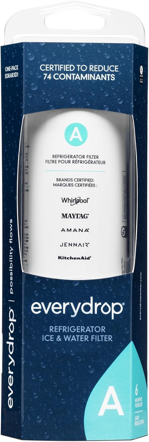 EveryDrop Premium Refrigerator Water Filter (EDRARXD1B - Filter A). The ONLY Water Filter Approved for: Maytag, Whirlpool, KitchenAid, Amana Brand Refrigerators. - Available at All In One Marketplace Canada