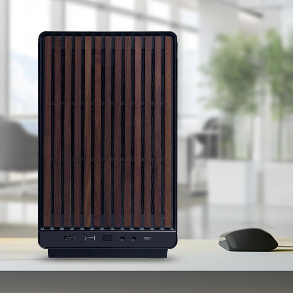 Lian Li A3-mATX-WD-26.3L Micro Form Factor Chassis-No Fans Included-Supports 360mm AIO-Modularity Design-for M-ATX, ITX Motherboard-DAN Cases Collaboration-Wood Front Panel-Black (A3X-WD) Lian Li