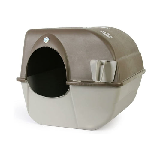 Omega Paw Self Cleaning Cat Litter Box, Roll 'N Clean Litter Box, Large Size for Large Cats and Multiple Cat Households, Brown Color, Model RA20 🍁 All In One Marketplace Canada Omega Paw