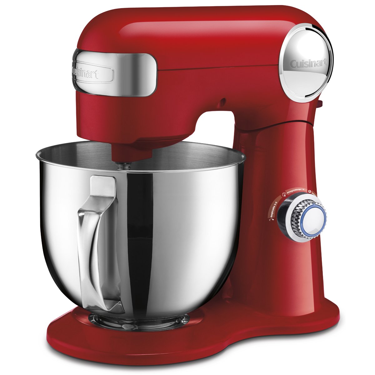 Cuisinart Precision Master 5.5-Quart Tilt-Head Stand Mixer, 12 Speed, 500W, Includes Bowl, Dough Hook, Chef's Whisk and Flat Mixing Paddle, Red (SM-50RC) - Available at All In One Marketplace Canada