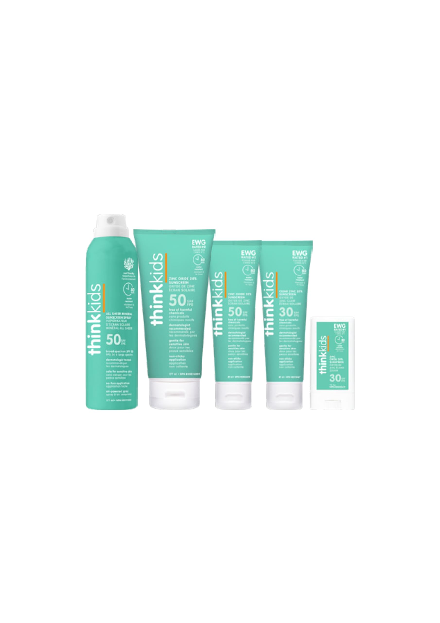 Thinksport Kids Sunscreen Spray, SPF 50 All Sheer Mineral Sunscreen, 6 Fl Oz, Clear Water Resistant Baby & Toddler Sun Screen, Natural Zinc Oxide Sun Protection - Available at All In One Marketplace Canada