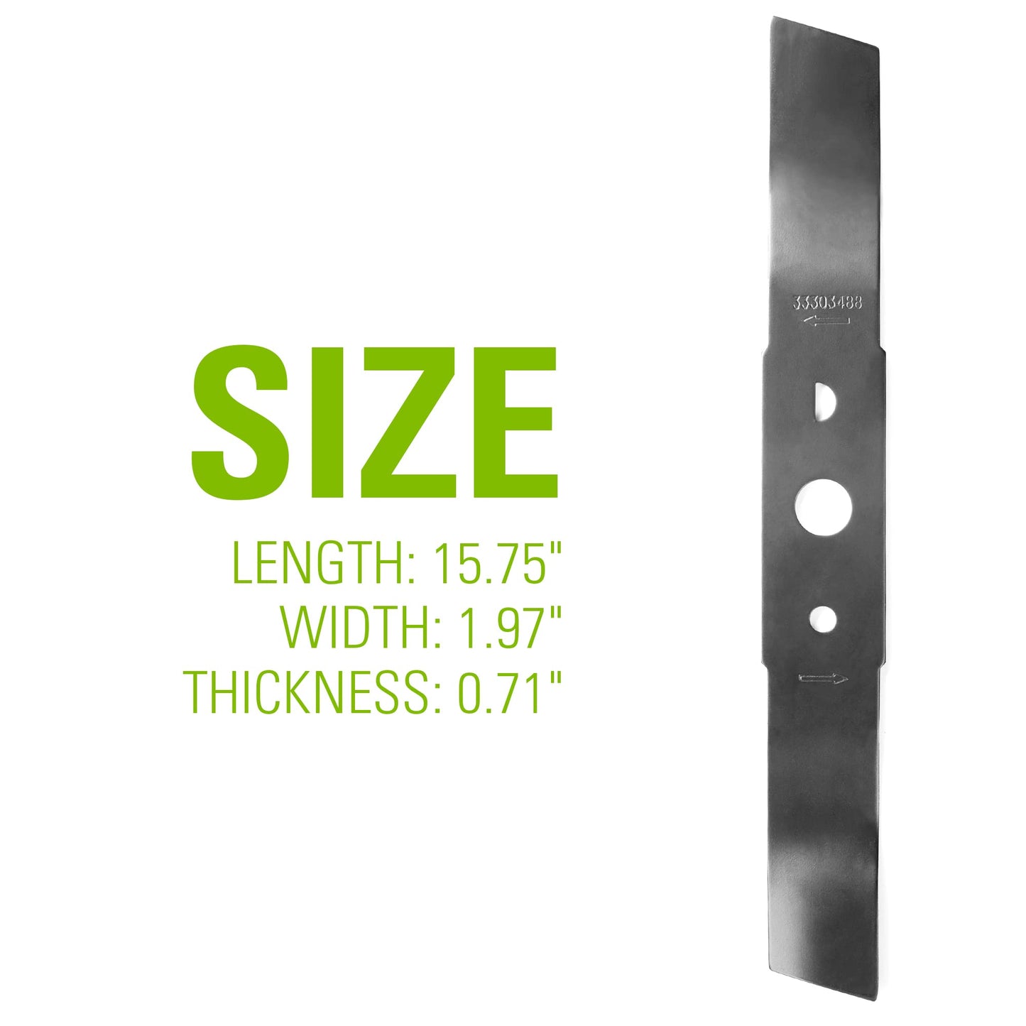 Greenworks Replacement Lawn Mower Blade (16" Mowers : 25322, 25242) Greenworks