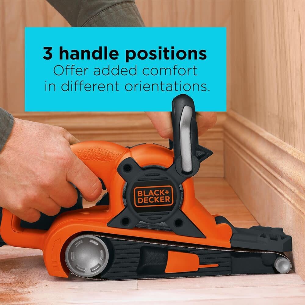 BLACK+DECKER Belt Sander with Dust Bag, 7-Amp, 3-Inch by 21-Inch (DS321) BLACK+DECKER