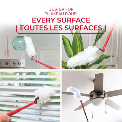 Vileda Duster | Flex & Catch Heavy Duty Dusting Kit with 15 Disposable Duster Refills | Extendable 3 Ft Handle with Secure Hook | Traps 3X More Dust Than Feather Dusters - Available at All In One Marketplace Canada