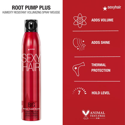 SexyHair Big Root Pump Plus Volumizing Spray Mousse, 10 Oz | Volume with High Hold | Up to 72 Hour Humidity Resistance - Available at All In One Marketplace Canada