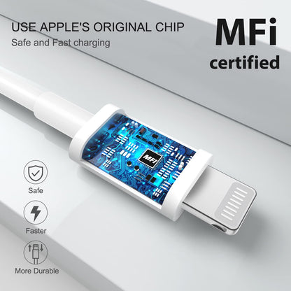 iPhone Lightning Cable [Apple MFi Certified], 4Pack iPhone Charger Cable 6FT, USB to Lightning Cable, Apple 2.4A Fast Charging Cord for iPhone 14/13/12/11 Pro/11/XR/8/7/6s Plus, iPad Pro/Air/Mini - Available at All In One Marketplace Canada