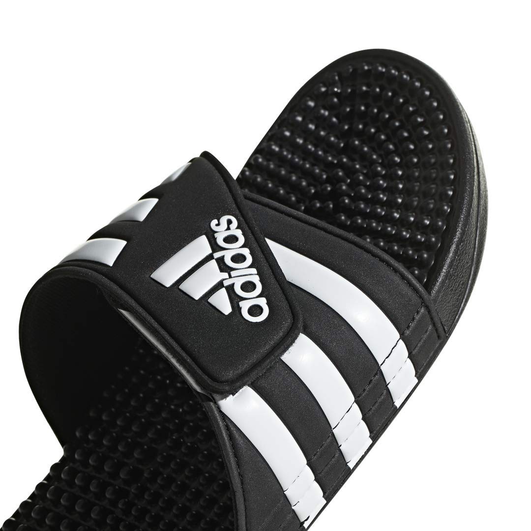 adidas Unisex-Adult Adissage, Core Black/White/Core Black, 11