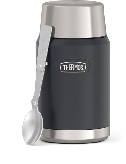 THERMOS, ICON Series, 24 Ounce Stainless Steel Vacuum Food Jar, Granite Thermos