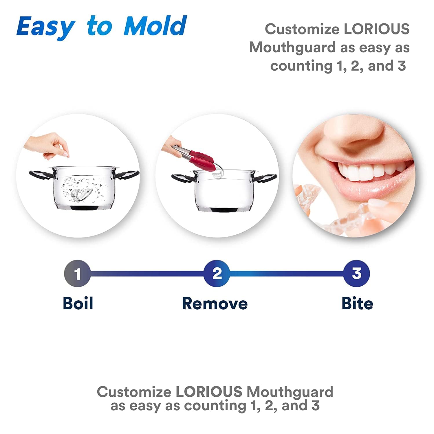 6 Pcs Moldable Mouth Guard for Teeth Grinding & Clenching, Professional Custom Fit Boil and Bite Night Guards for Sleep, 3mm Trimmable Dental Protector for Men Women and Teens - Available at All In One Marketplace Canada