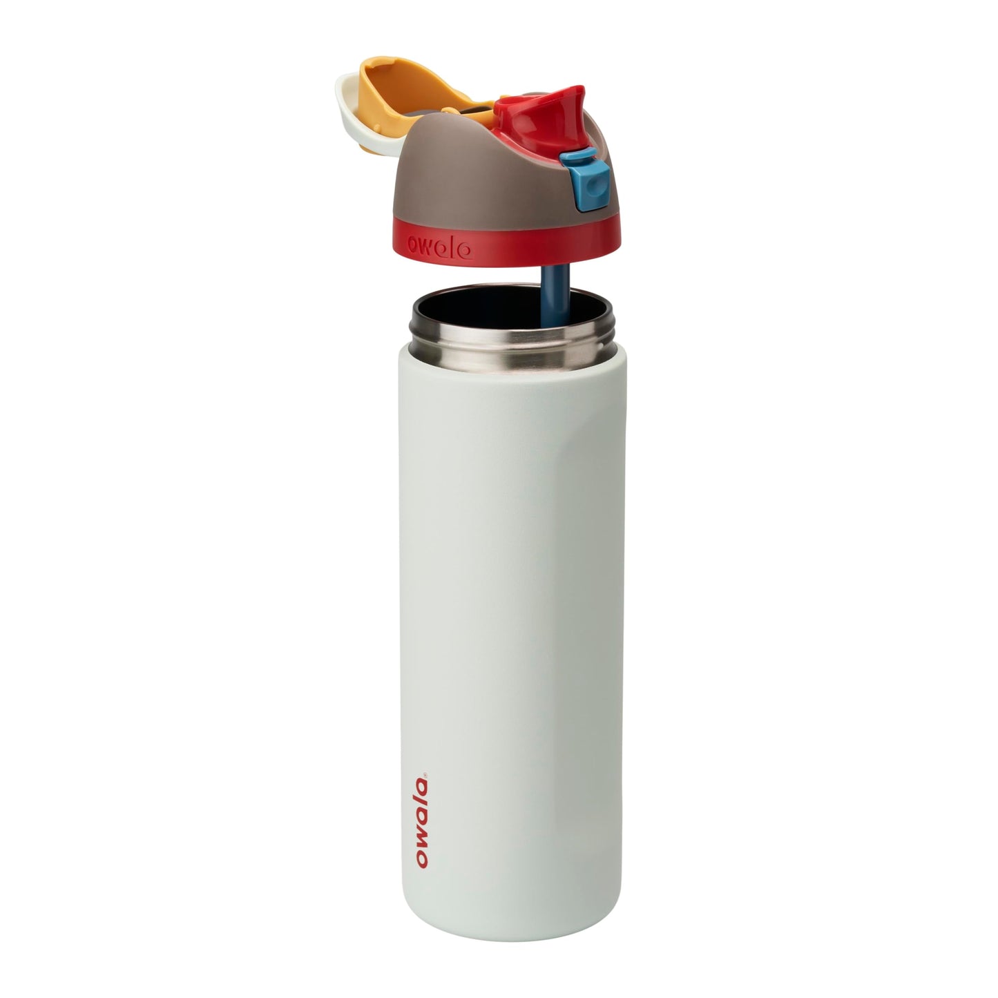 Bouteille d'eau isolée en acier inoxydable Owala FreeSip avec paille pour le sport et les voyages, sans BPA, 710 ml, Boneyard