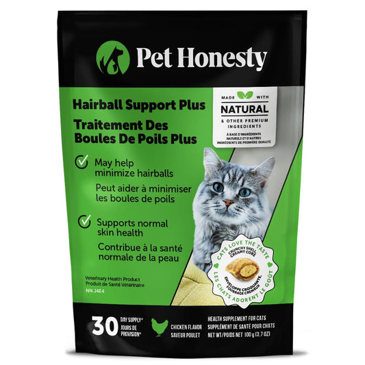 Cat Hairball Support Crunchy & Creamy Chews, Hairball Remedy Treats, Cat Furball Treatment, Supports Skin & Coat, Vitamins for Digestion, Chicken (30-Day Supply) - Available at All In One Marketplace Canada