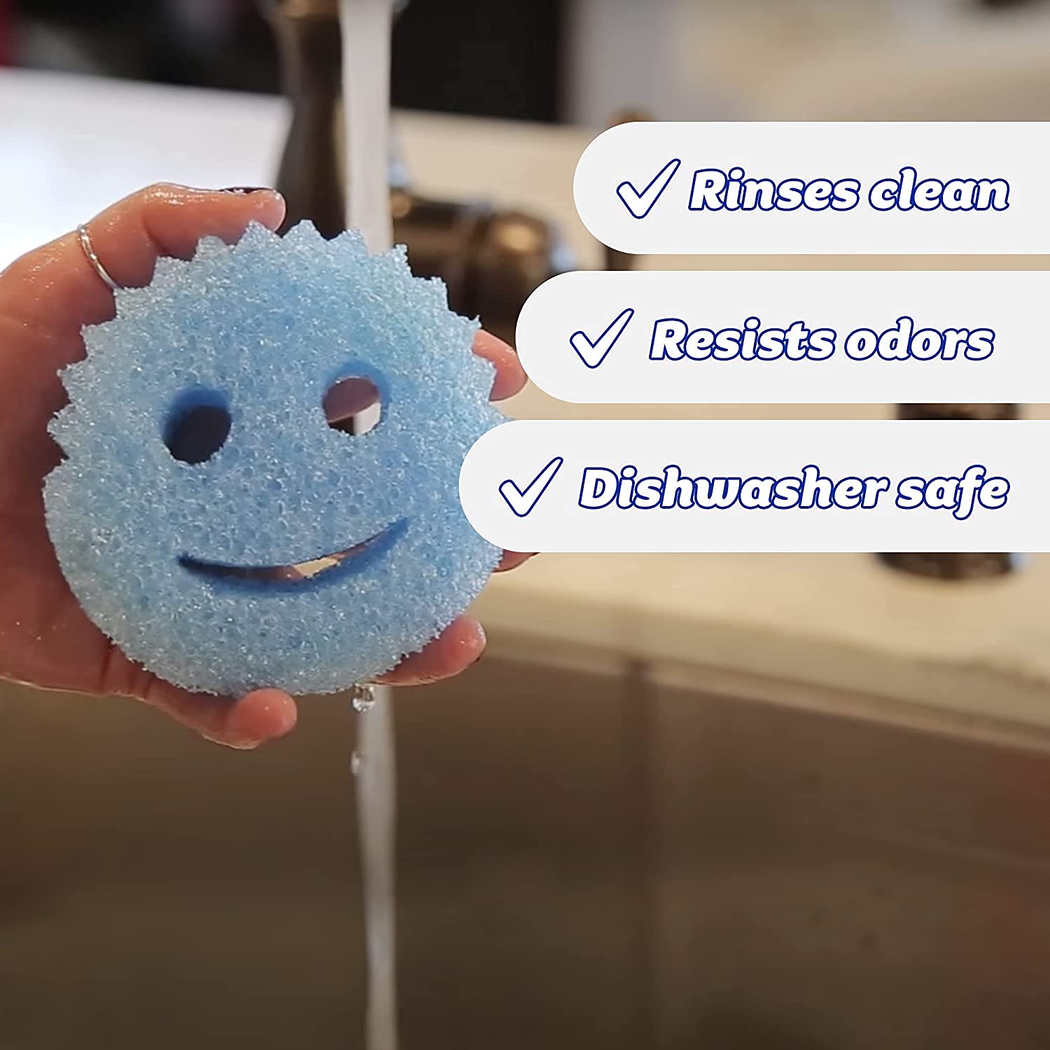 Scrub Daddy Sponge Set - Colors - Scratch-Free Scrubbers for Dishes and Home, Odor Resistant, Soft in Warm Water, Firm in Cold, Deep Cleaning, Dishwasher Safe, Multi-use, Functional, 4ct - Available at All In One Marketplace Canada