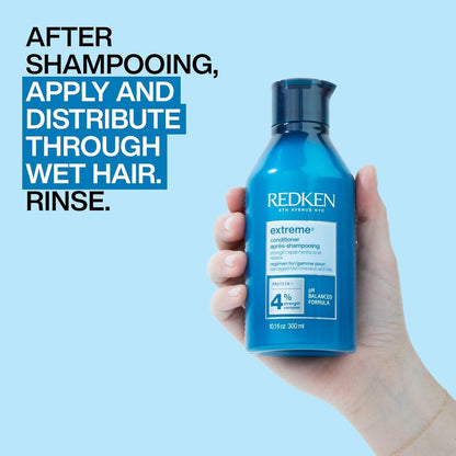 REDKEN Anti-Breakage Conditioner, Protection for Damaged Hair, Repairs Strength and Adds Flexibility, Protein Infused, Extreme, 1000 ml