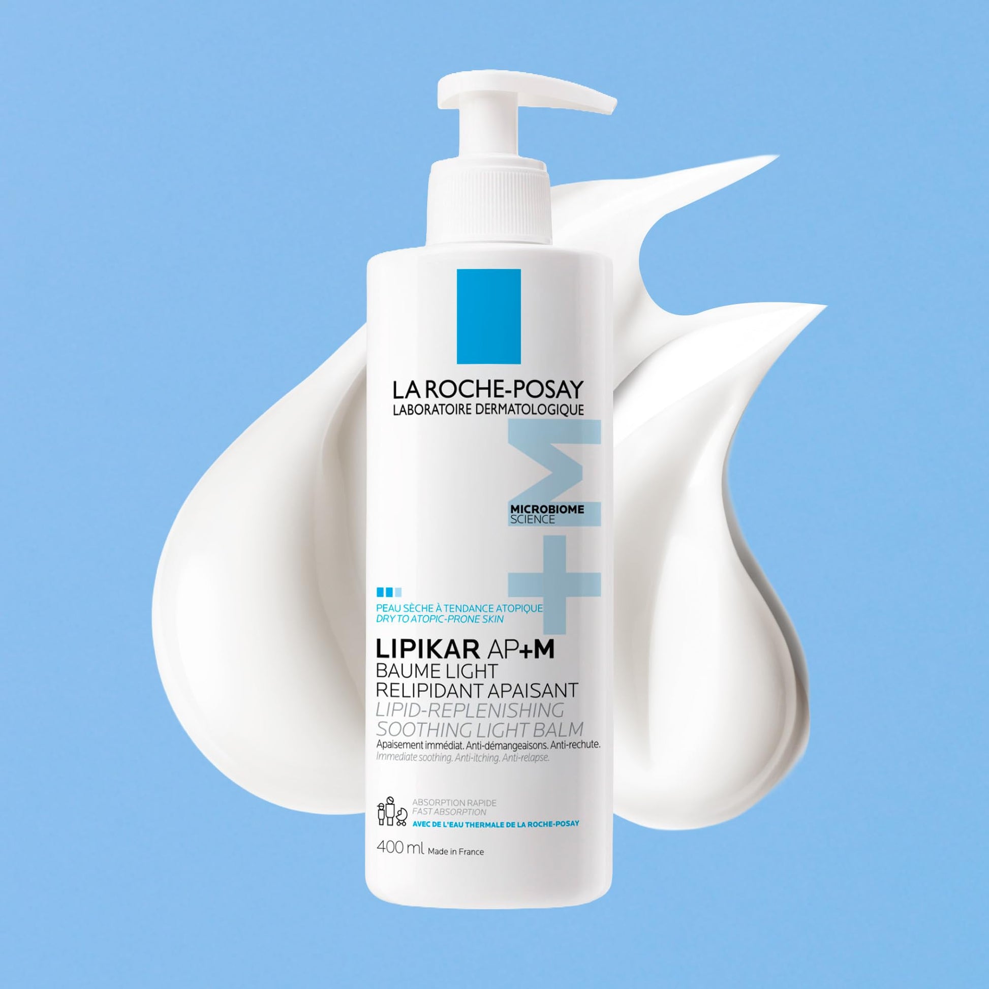 La Roche Posay Lipikar Baume Light AP+M, Body Lotion for Dry Skin, Lightweight Moisturizer with Shea Butter & Niacinamide for Body, Face & Hands, Fragrance Free, Recommended by Dermatologists, 400mL - Available at All In One Marketplace Canada