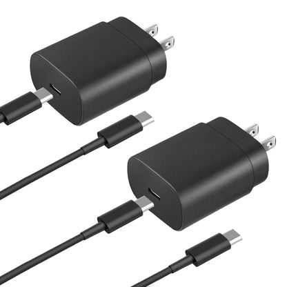 USB C Chargers，25W USB C Wall Charger Fast Charging，Fast Charger Type C for Samsung Galaxy S25 Ultra/S25/S25+/S24+/S24 Ultra/S24/S24+/S23 Ultra/S22 Ultra/S21【2 Pack】