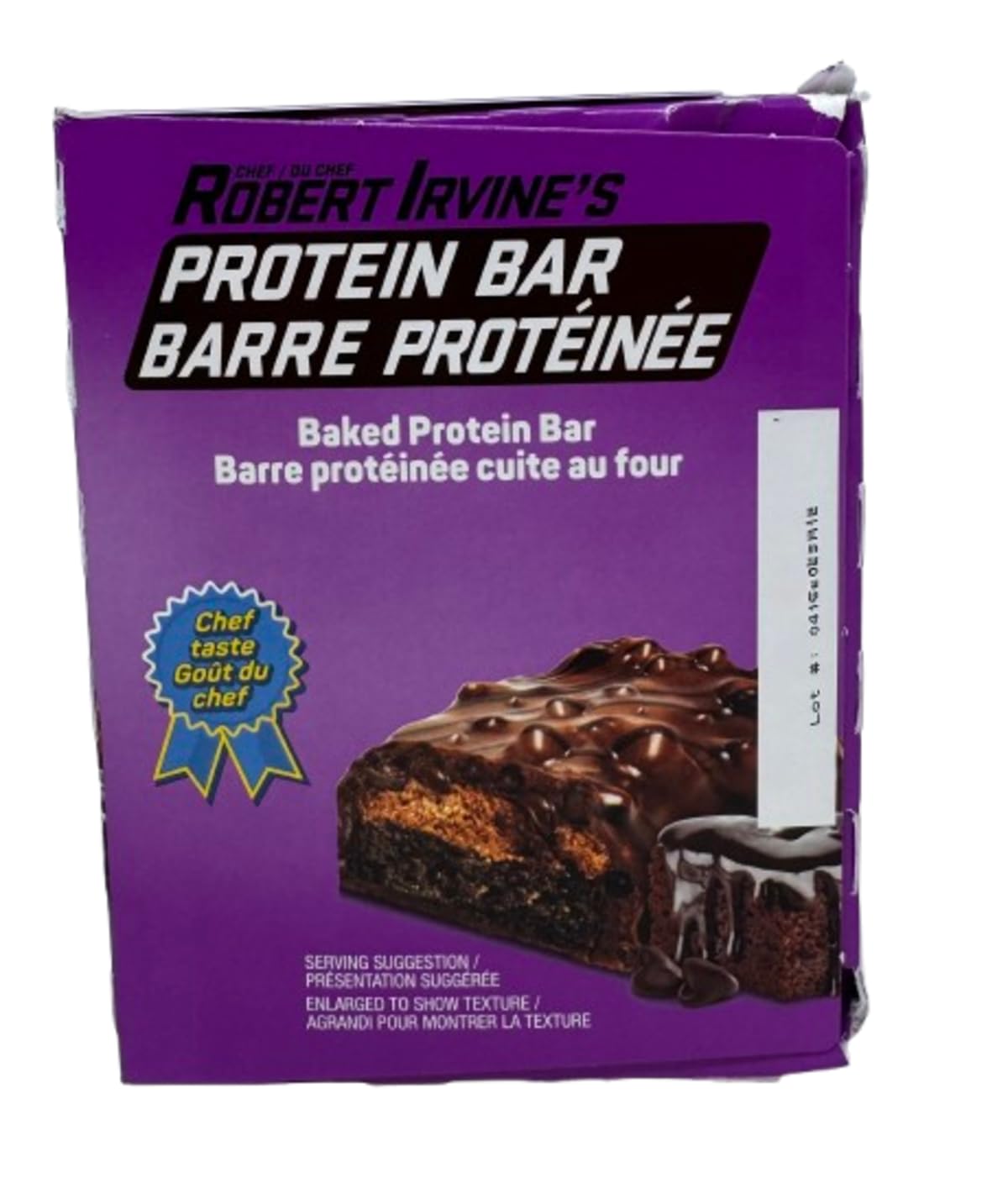 Chef Robert Irvine's Baked Protein Bars – Chocolatey Brownie Flavor, 18-Pack (46g Each)