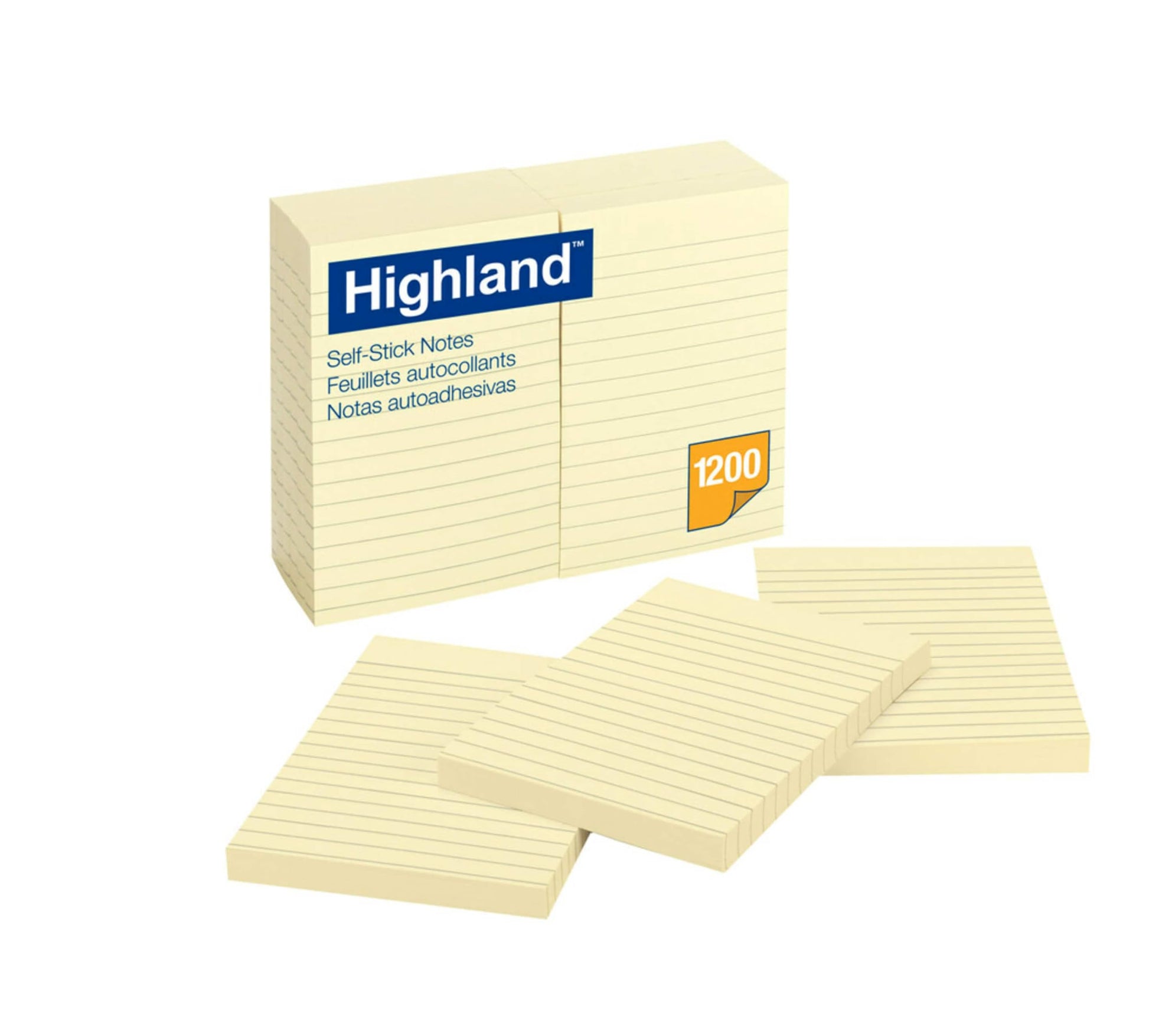 Highland Notes, 4 in x 6 in, Yellow, 12 Pads/Pack Highland