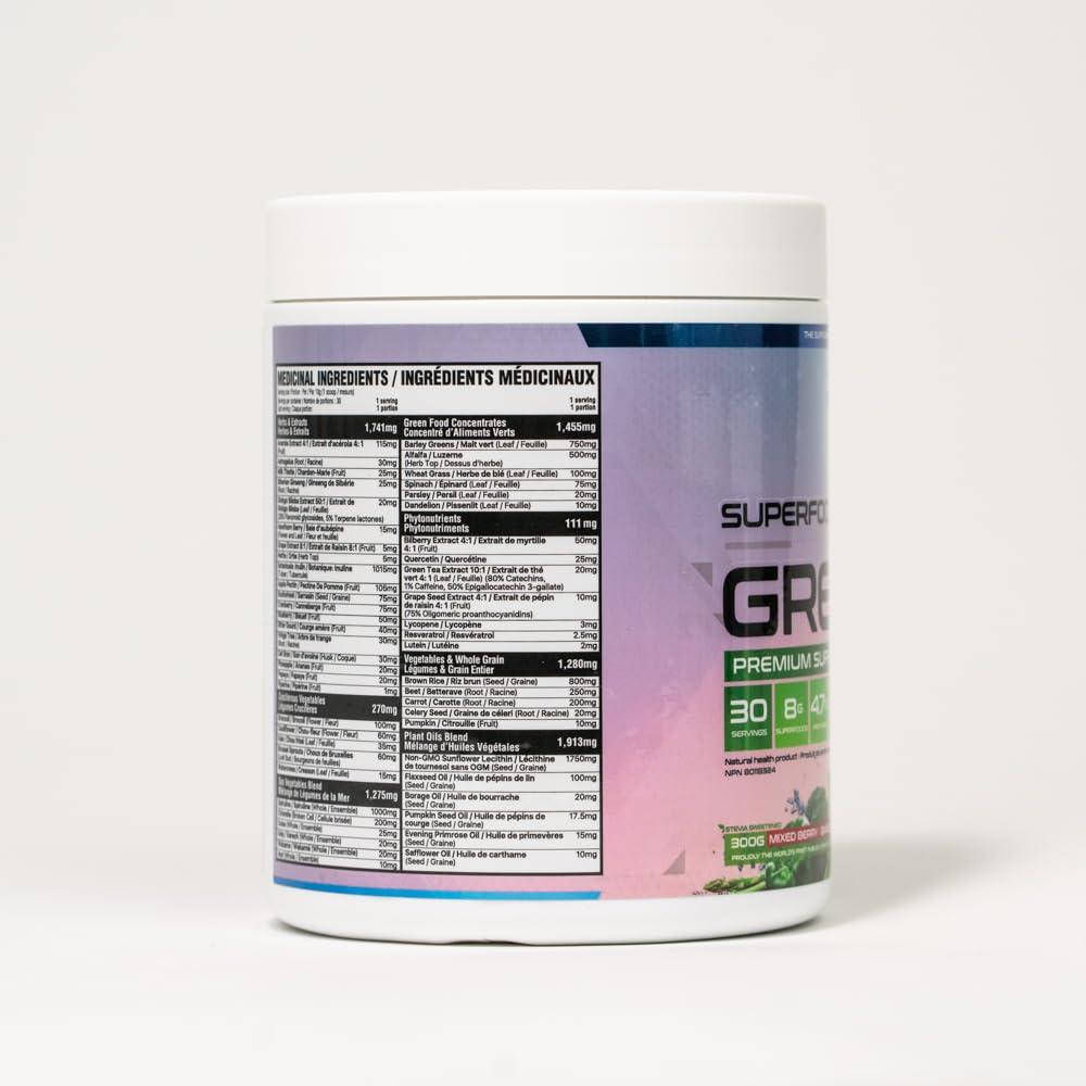 Believe Supplements Superfoods+Greens - Superfood Blend | Boost Energy, Immunity, and Digestion | Rich in Antioxidants & Essential Nutrients! (30 servings, Mixed Berry) Believe Supplements