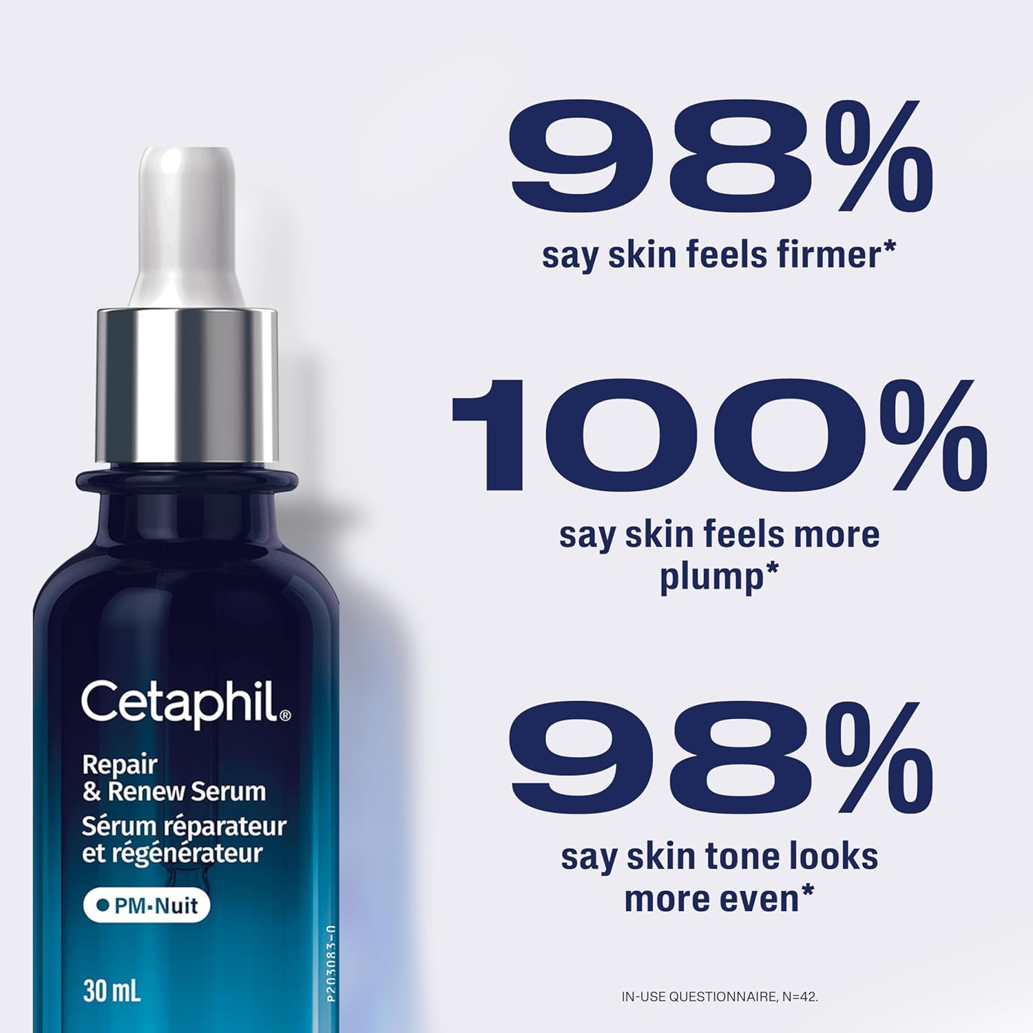 CETAPHIL Repair & Renew Night Serum for Stressed Sensitive Skin with Gallic Acid & Vitamin E, PM Face Serum, Repairs Skin Barrier Overnight, Dermatologist Recommended, 1 fl oz Dropper Bottle - Available at All In One Marketplace Canada