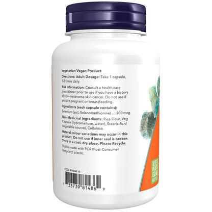 NOW Supplements, Selenium (L-Selenomethionine) 200 mcg, Essential Mineral, 1800 Veg Capsules - Available at All In One Marketplace Canada