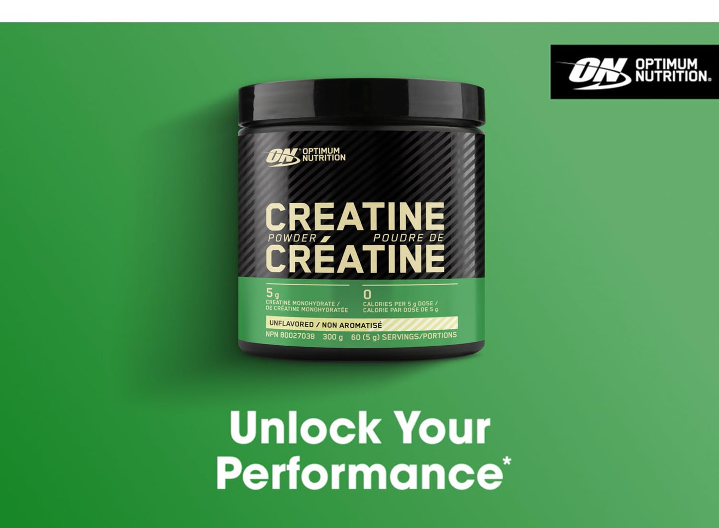 Optimum Nutrition 100% Pure Creatine Monohydrate Micronized Powder, Unflavored, 600g - 120servings (packaging may vary)