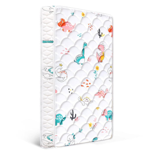Premium Dual-Sided Crib & Toddler Mattress, Hypoallergenic, 5" Firm Soft Crib Mattress, Non-Toxic - Fits Standard Cribs & Toddler Beds - Available at All In One Marketplace Canada