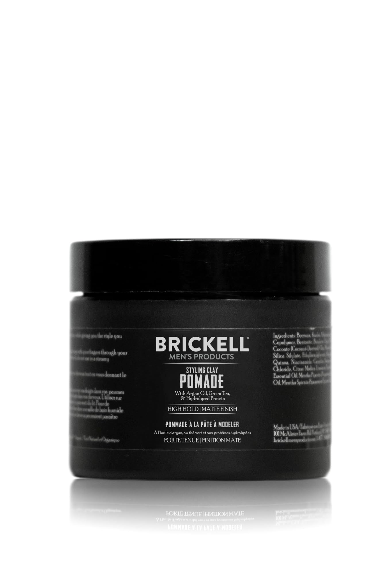 Brickell Men’s Styling Clay Pomade For Men, Natural & Organic with Strong Hold & Matte Finish, Product for Modern Hairstyles, 2 Ounces, Scented - Available at All In One Marketplace Canada