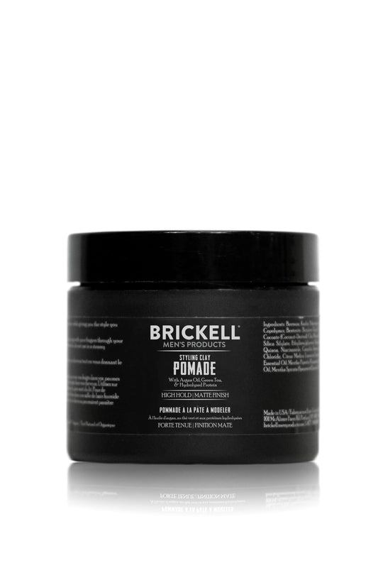 Brickell Men’s Styling Clay Pomade For Men, Natural & Organic with Strong Hold & Matte Finish, Product for Modern Hairstyles, 2 Ounces, Scented - Available at All In One Marketplace Canada
