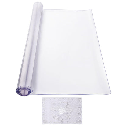 VEVOR Plastic Table Cover, 40 x 60 Inch 2.0 mm Thick Clear Table Protector, Rectangle PVC Desk Mat, Waterproof & Easy Cleaning Desk Pad Tablecloth, for Office Dresser Dining Room Table Night Stand VEVOR