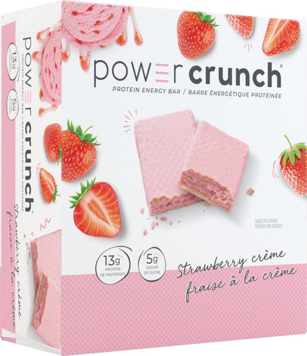 Power Crunch Protein Bar Strawberry Crème – 12-Pack (1.4 oz each)