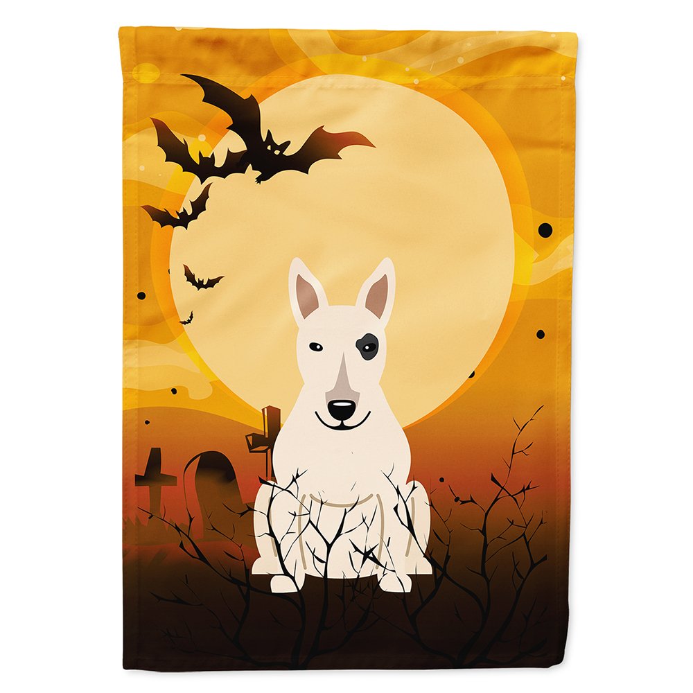 Drapeau décoratif Caroline's Treasures BB4404CHF Halloween Bull Terrier, toile blanche, format maison, grand, multicolore