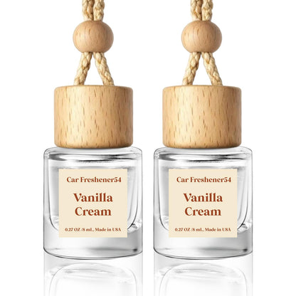 HoogaLife Car Air Fresheners Diffuser 2 Pack Hanging Air Fresheners Diffuser - Vanilla Cream Fragrance Oil Air Diffuser for Car, 45+ Days Long Lasting Fragrance Made in USA