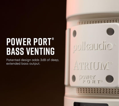 Polk Audio Atrium 6 Outdoor All-Weather Speakers with Bass Reflex Enclosure (Pair, Black), Broad Sound Coverage, Speed-Lock Mounting System Polk Audio