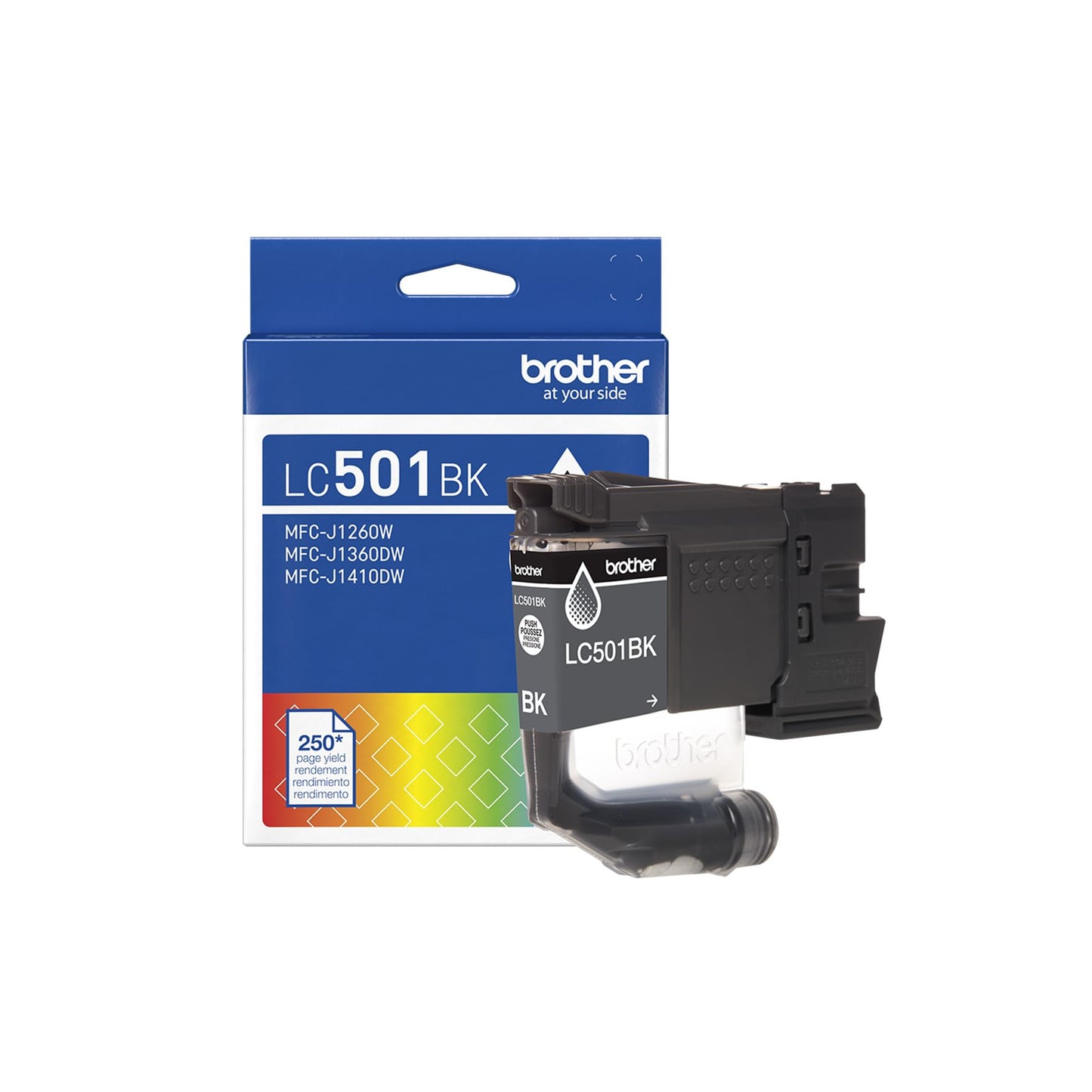 Brother Genuine LC501BKS Standard Yield Black Ink Cartridge for Brother Printer MFC-J1260DW, MFC-J1360DW, MFC-J1410DW Brother