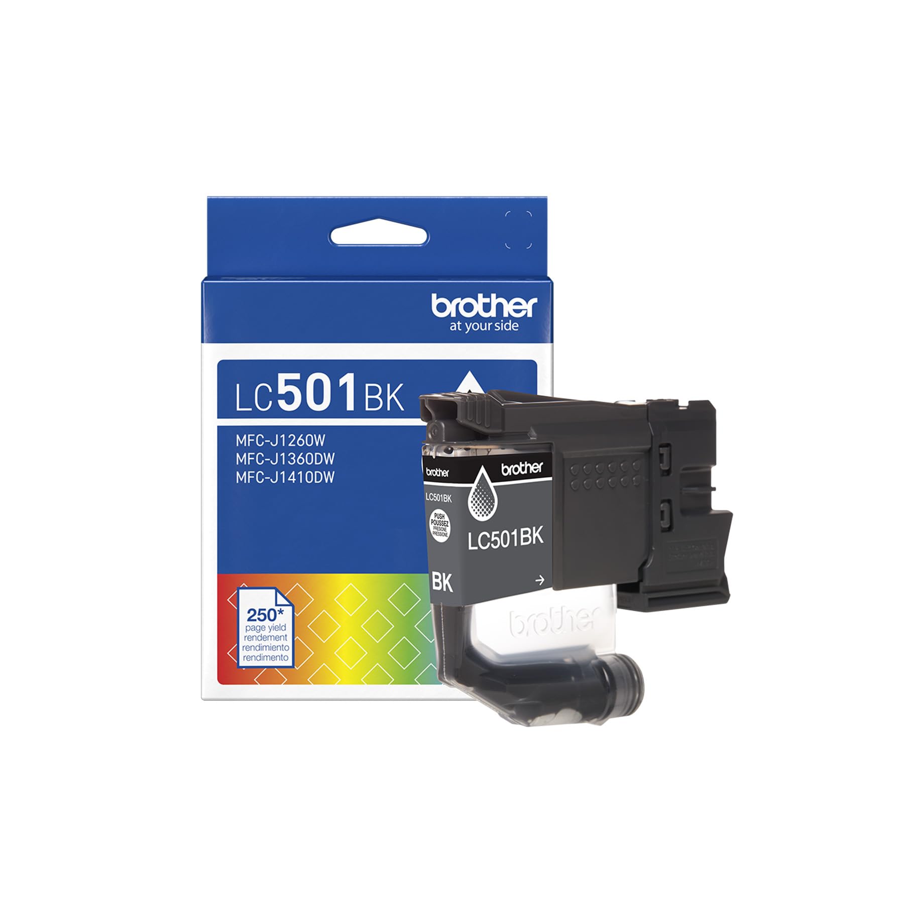 Brother Genuine LC501BKS Standard Yield Black Ink Cartridge for Brother Printer MFC-J1260DW, MFC-J1360DW, MFC-J1410DW Brother