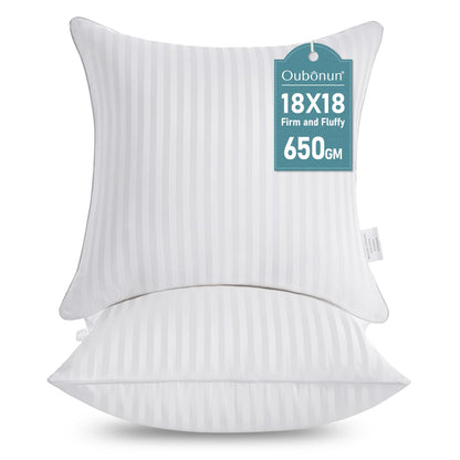 Oubonun 18 x 18 Throw Pillow Inserts Pack of 2 Oubonun