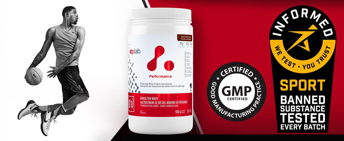 ATP LAB Grass-Fed Whey Protein Powder 900g - Chocolate