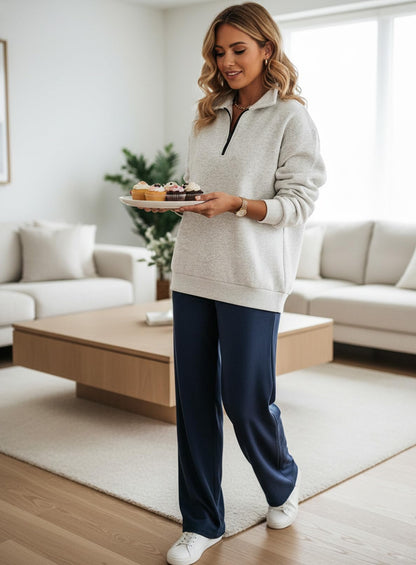 BLENCOT Half Zip Pullover Women Oversized Fleece Sweatshirt Workout Tops S 🍁 All In One Marketplace Canada