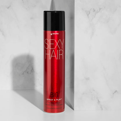 SexyHair Big Spray & Play Volumizing Hairspray, 10 Oz | Hold and Shine | Up to 72 Hour Humidity Resistance | All Hair Types - Available at All In One Marketplace Canada