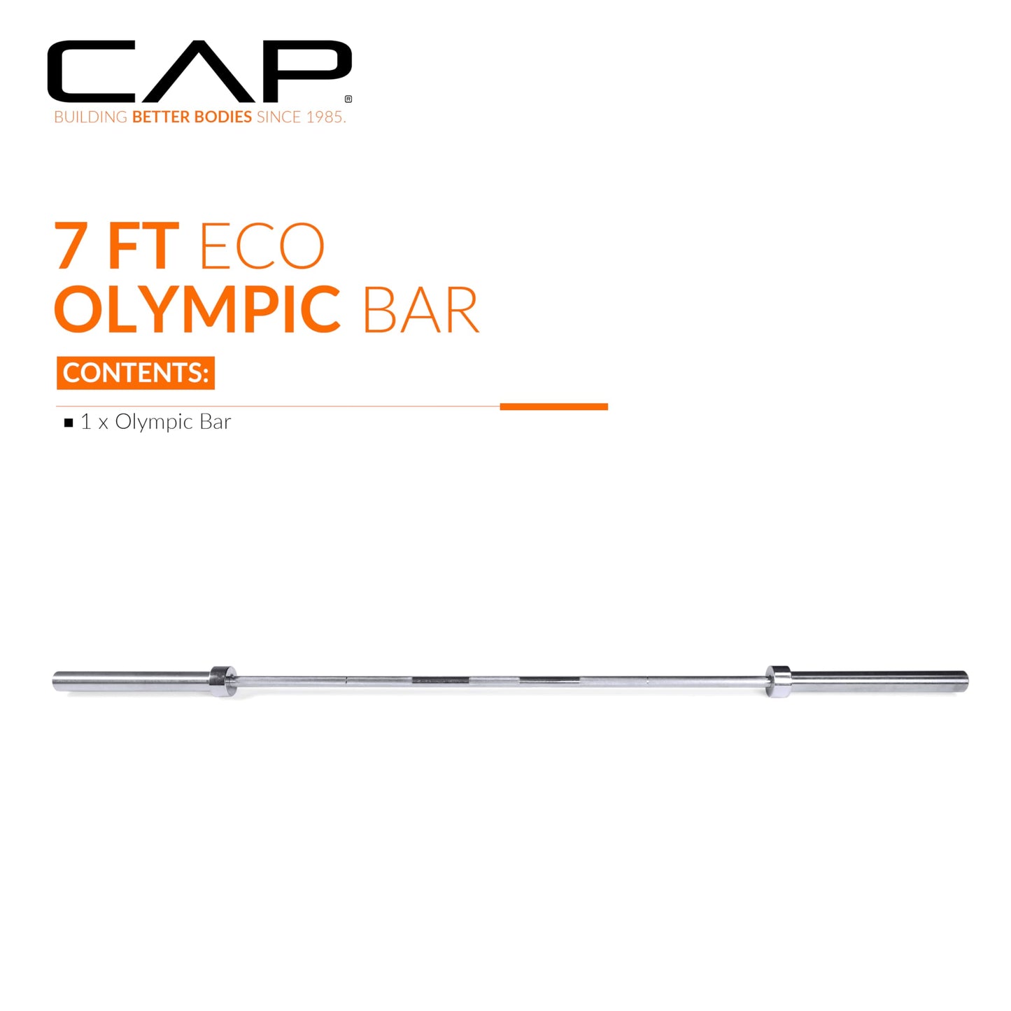 CAP Barbell Classic 7-Foot Olympic Bar, Chrome CAP